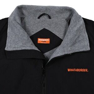 Whataburger Fleece Lined Employee Work Windbreaker Jacket Men's XL Full Zip